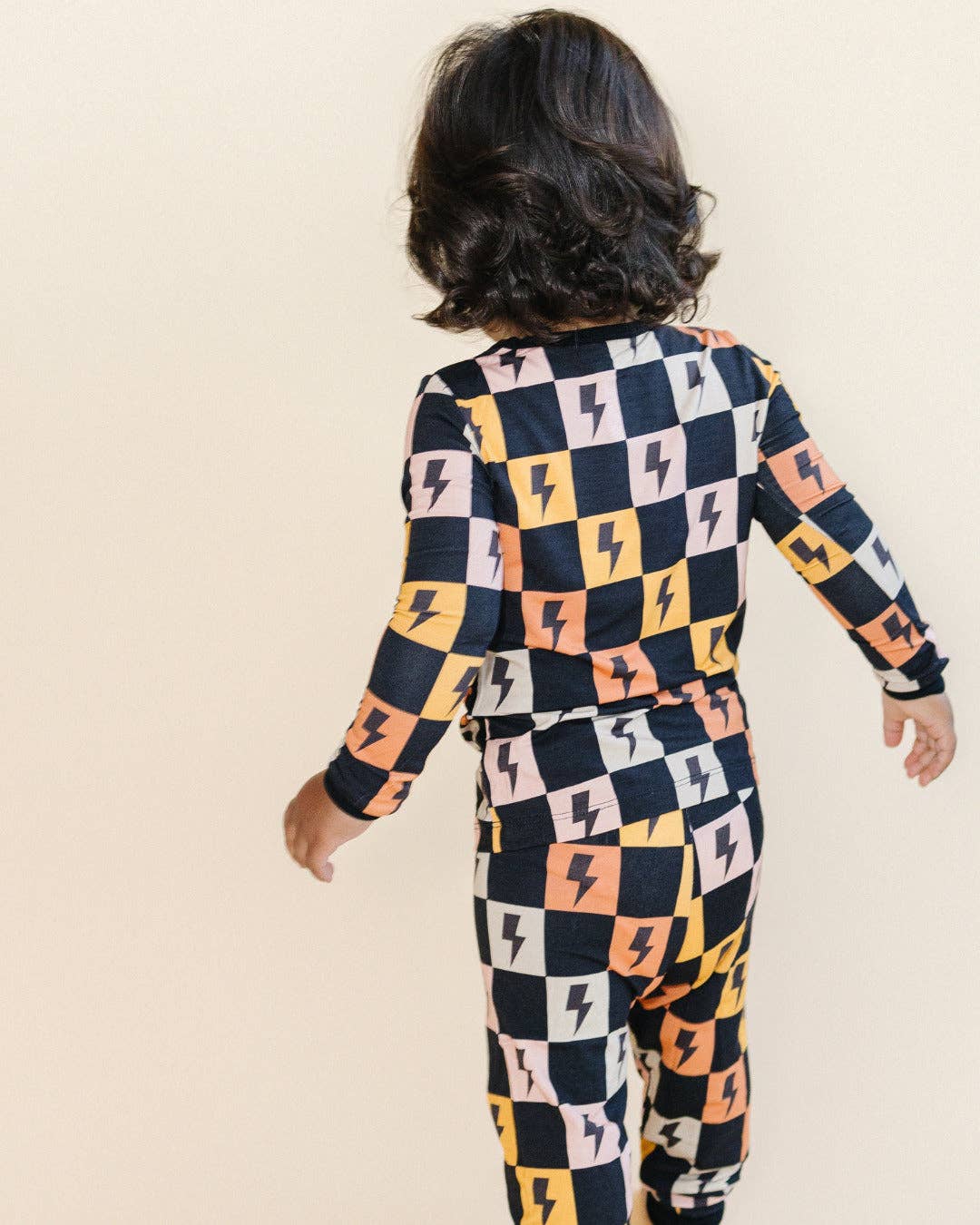 Bamboo Two Piece Kids Clothing Set | Colorful Checks & Bolts