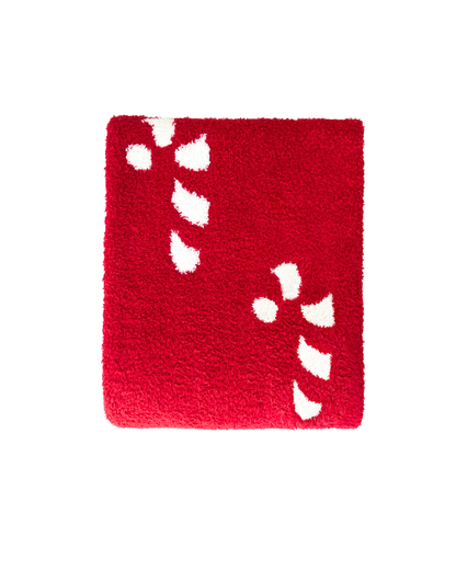 Christmas Fuzzy Blanket | Candy Cane