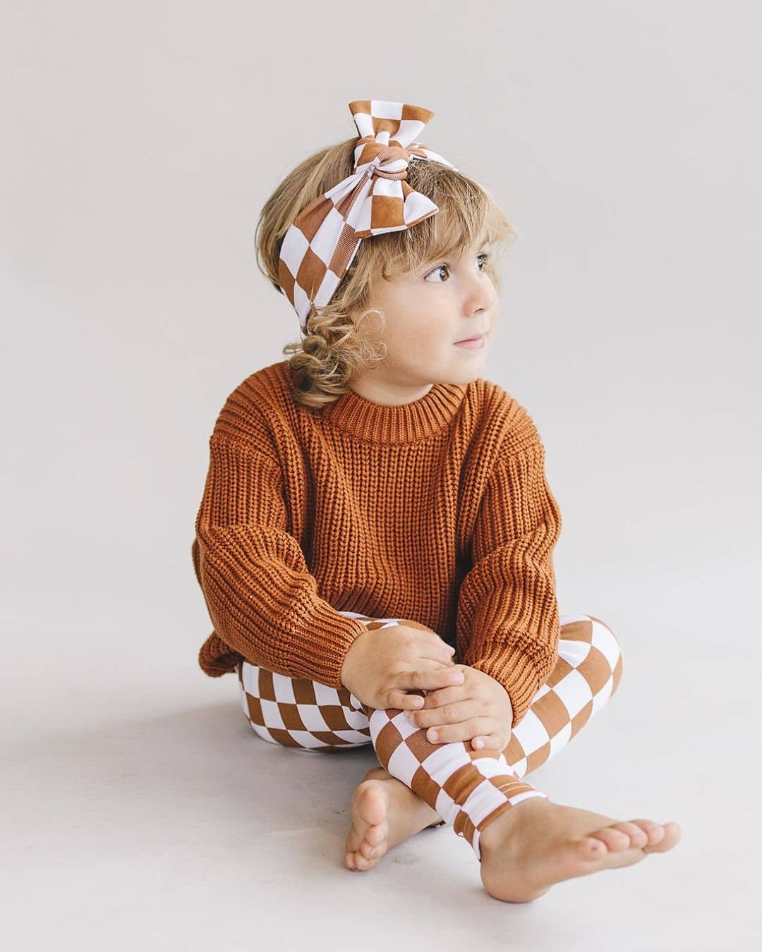 Checkered Headband | Copper