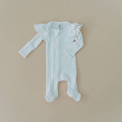 Organic Baby Zip Footie Set | Milk