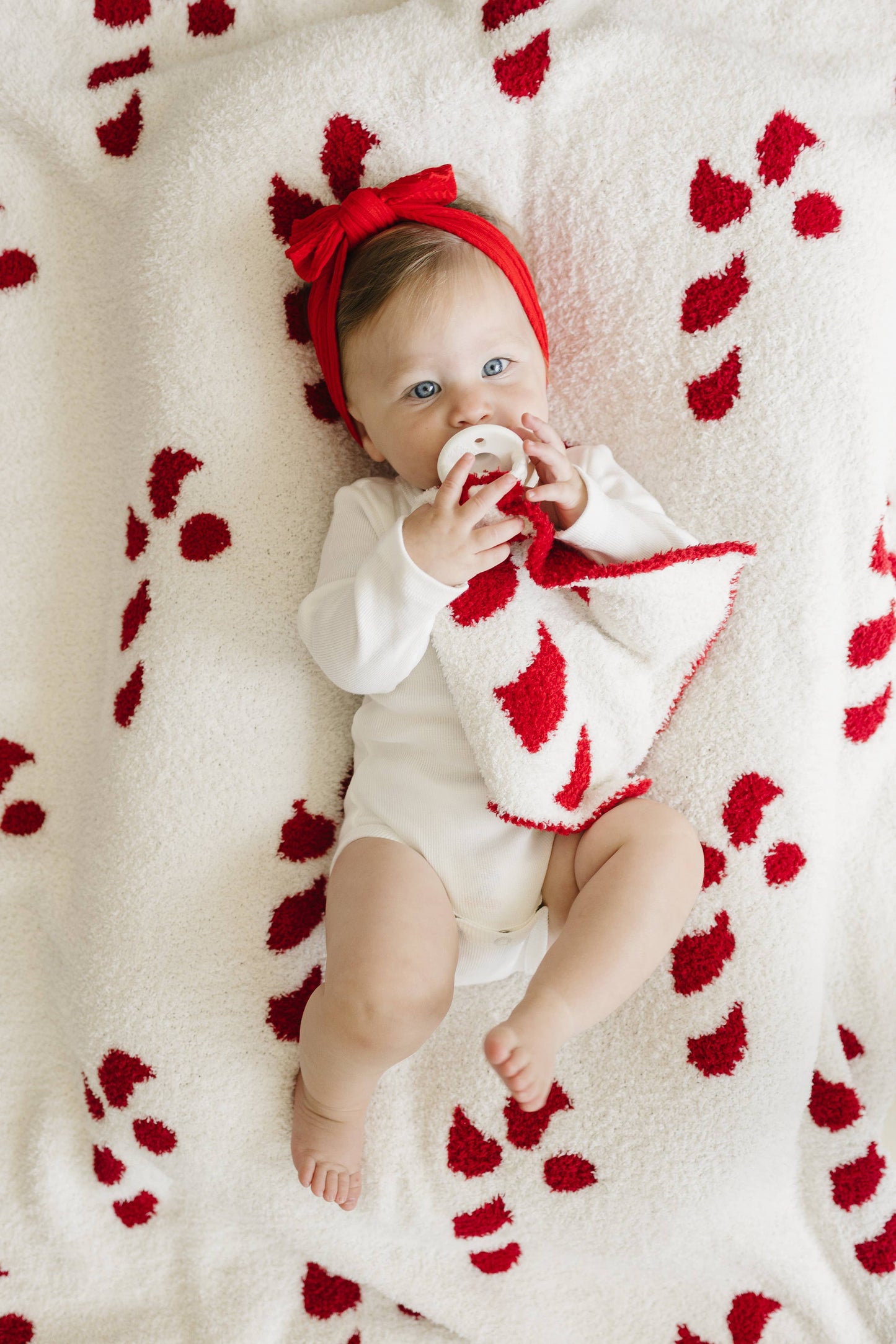 Christmas Fuzzy Blanket | Candy Cane