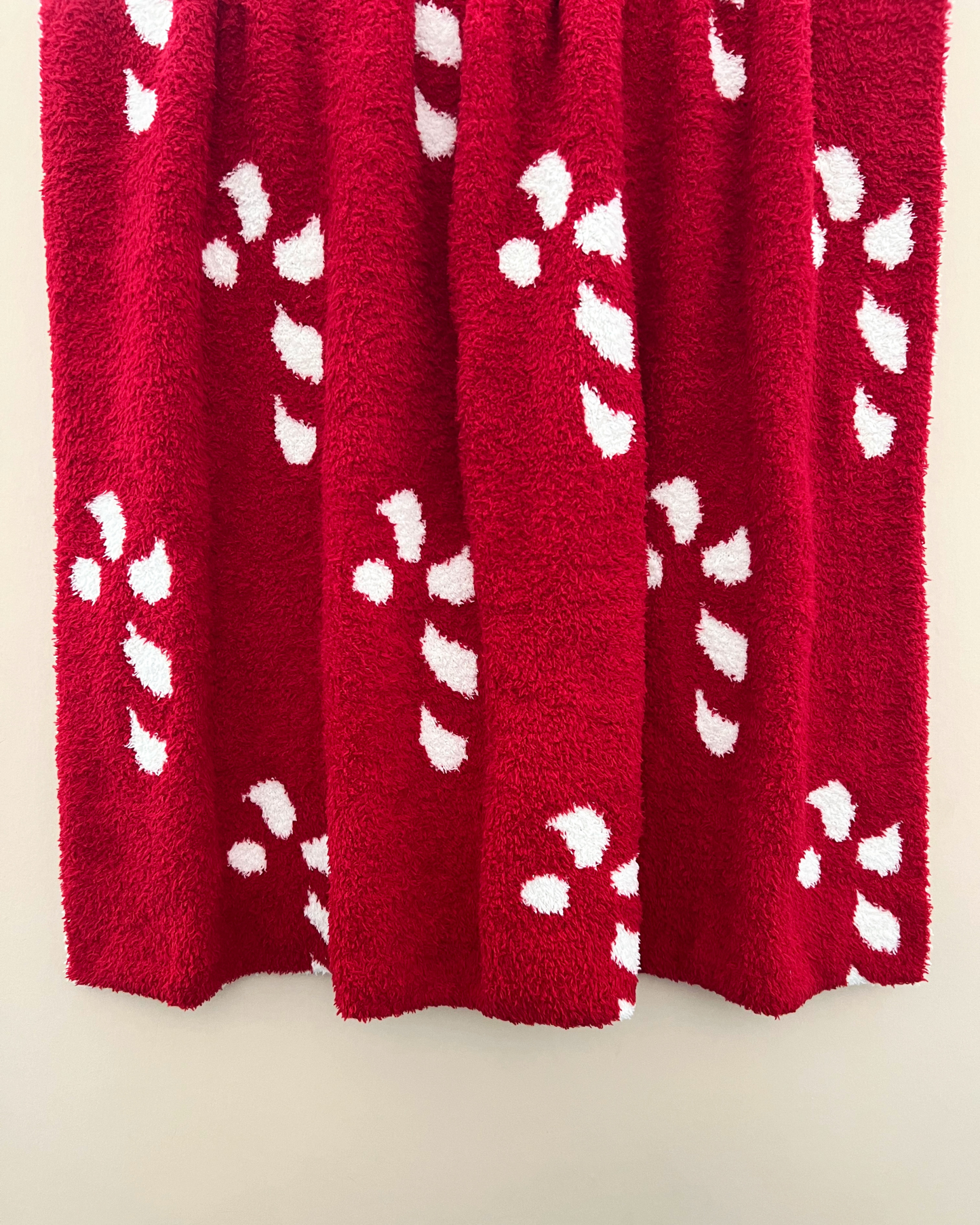 Christmas Fuzzy Blanket | Candy Cane