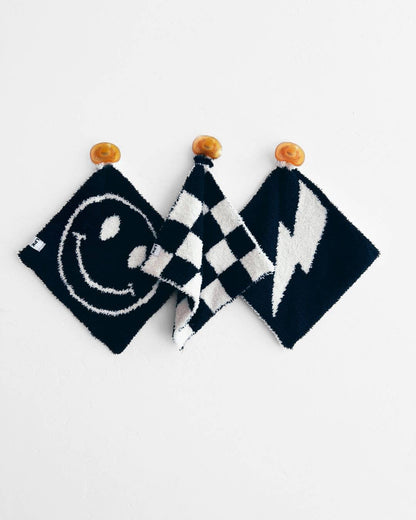 Checkered Plush Lovey | Black