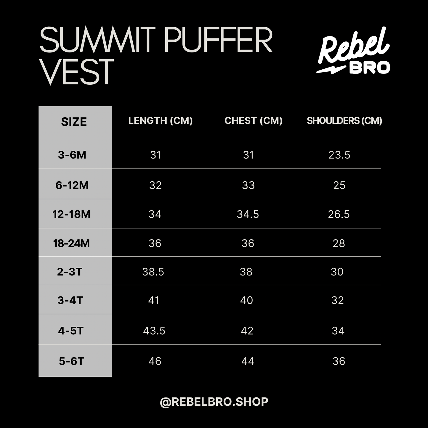 Summit Puffer Vest — Cliffs