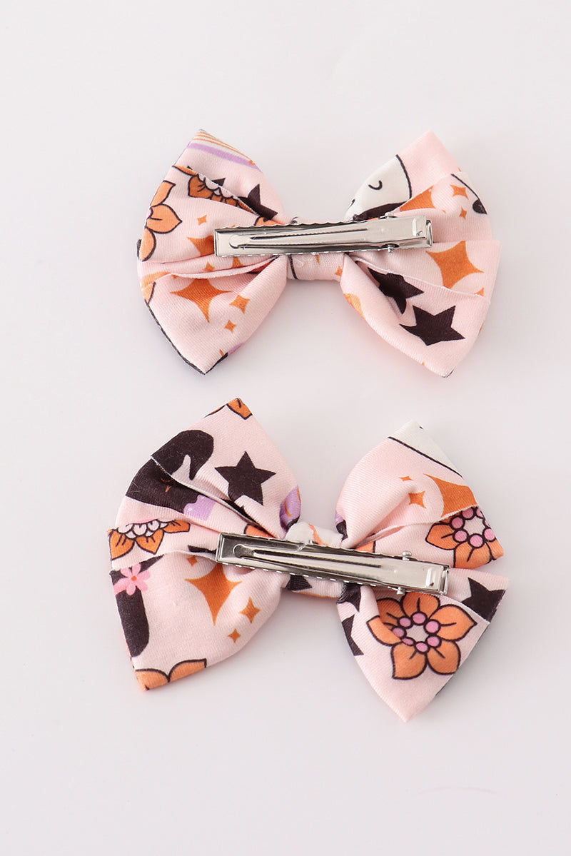 HAPPY HALLOWEEN PIGGIE HAIR BOW